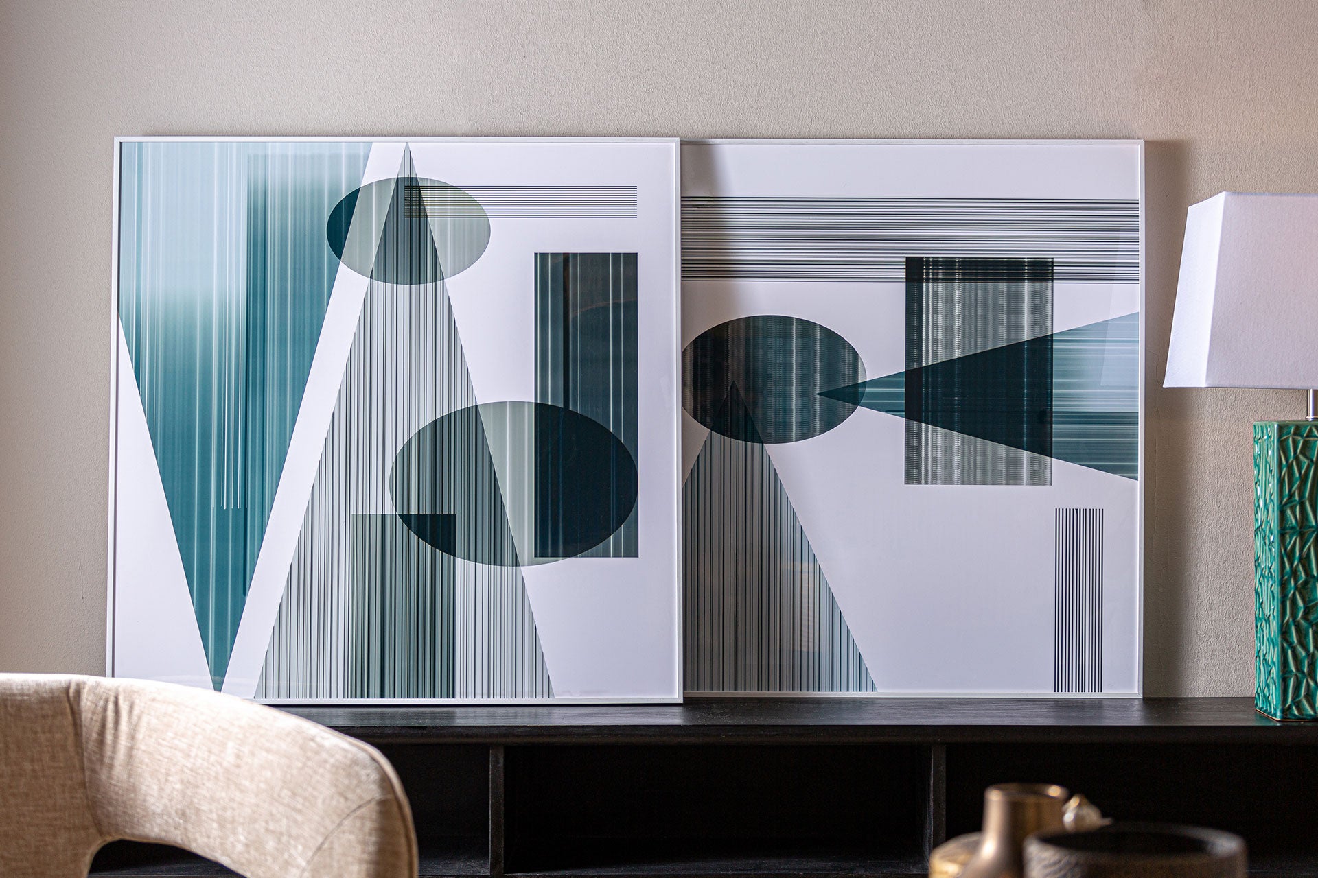 The Melka Wall Art (Set of 2) — contemporary wall art in engineered wood with veneer finish from Laiyahome