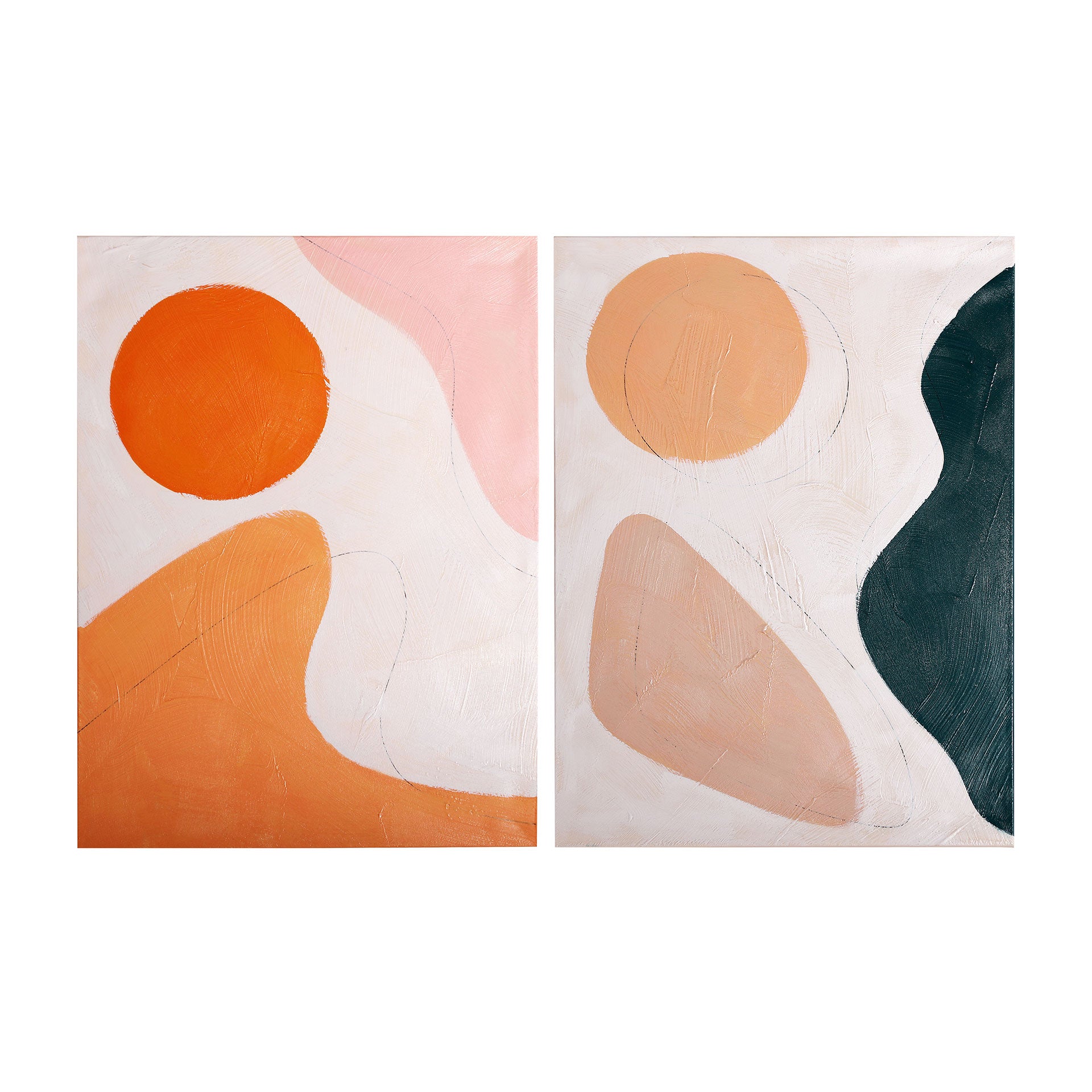 The Jula Canvas (Set of 2) — contemporary wall art in stretched canvas from Laiyahome