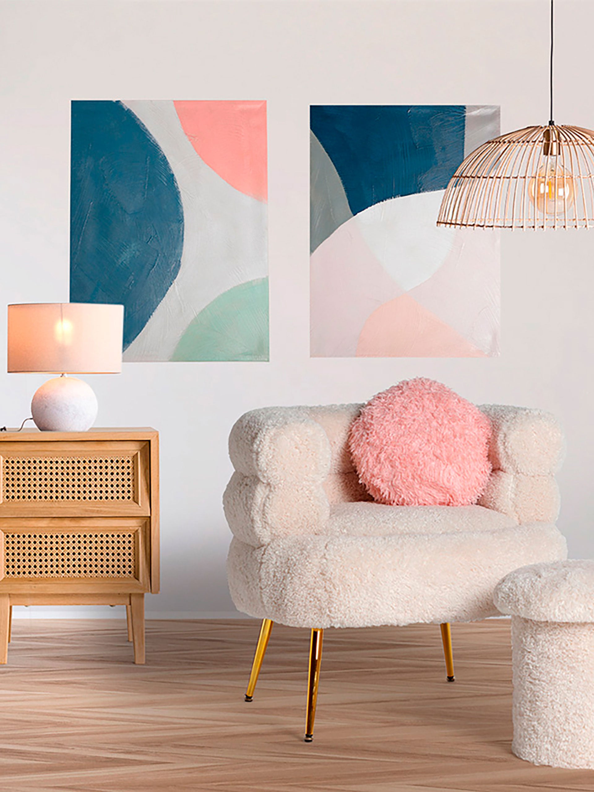The Gizela Canvas (Set of 2) — contemporary wall art in stretched canvas from Laiyahome
