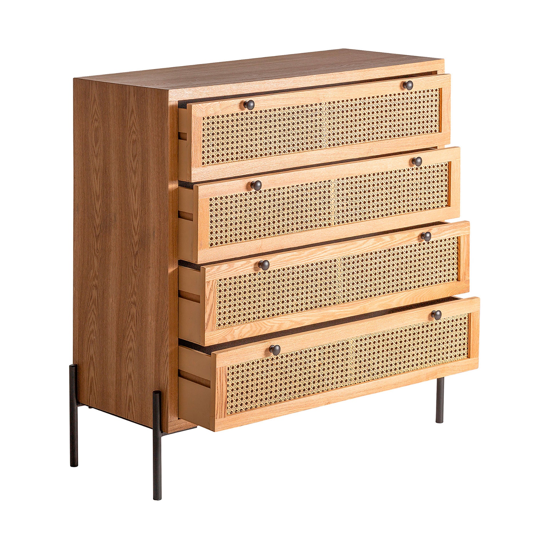 The Zetel Chest Of Drawers — contemporary chest of drawers in engineered wood with veneer finish from Laiyahome