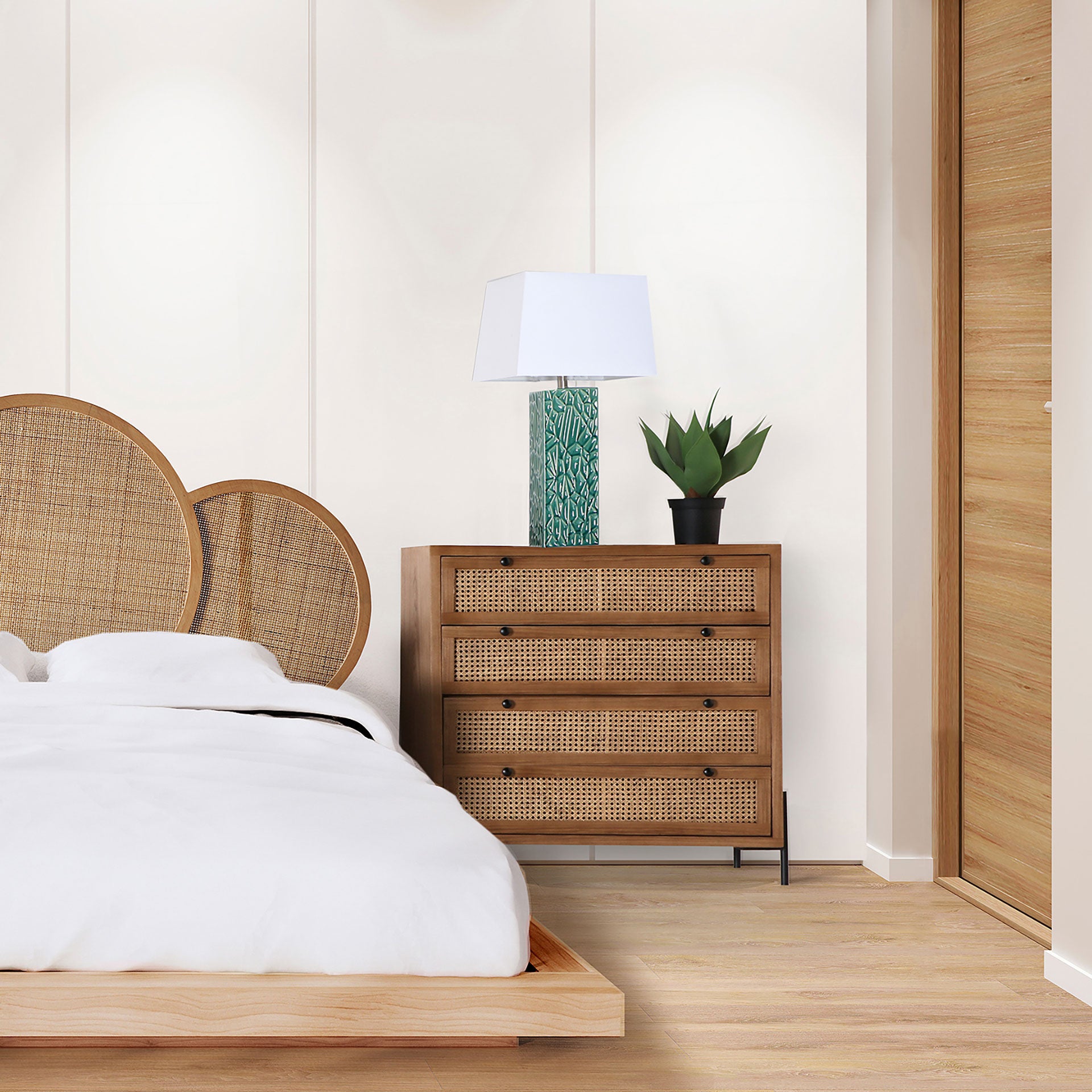 The Zetel Chest Of Drawers — contemporary chest of drawers in engineered wood with veneer finish from Laiyahome