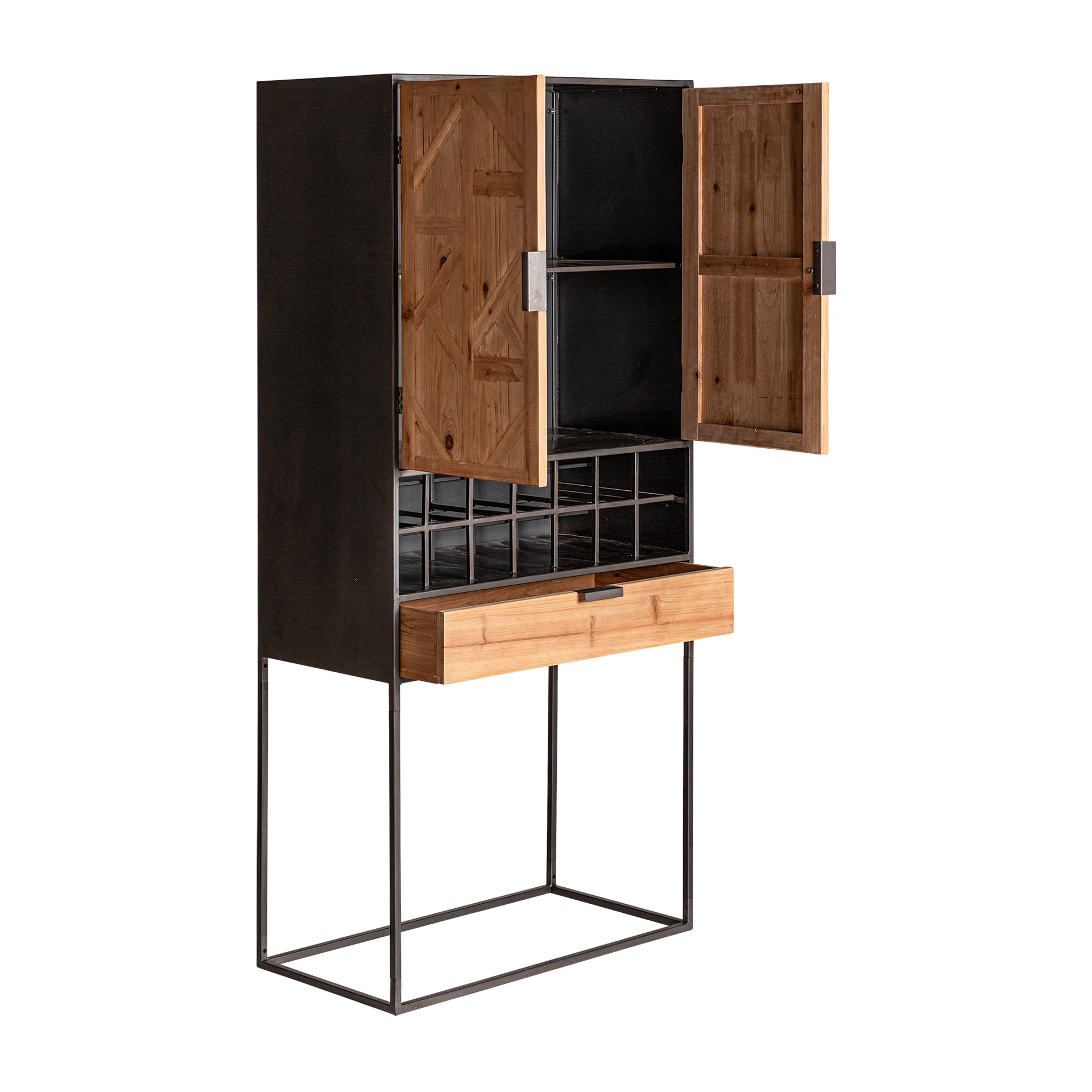 The Longford Wardrobe — industrial bar piece in solid fir wood from Laiyahome