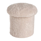 The Jonzac Footrest — vintage-modern pouffe in natural wool from Laiyahome
