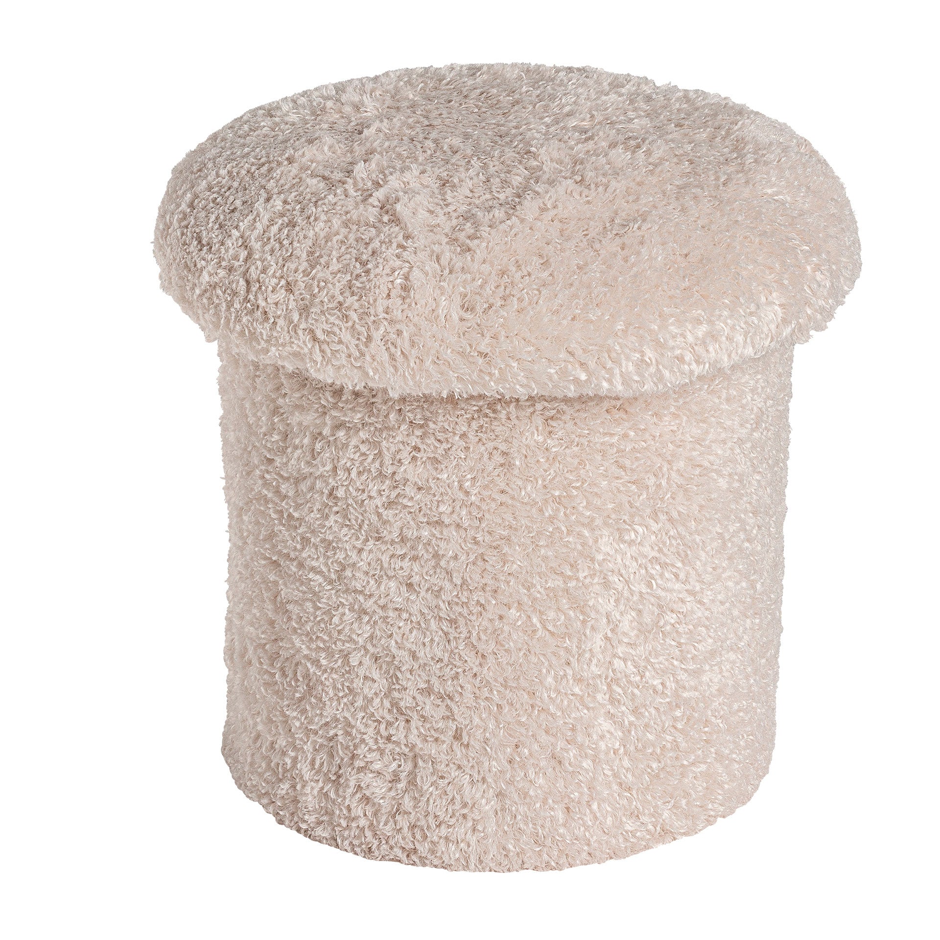 The Jonzac Footrest — vintage-modern pouffe in natural wool from Laiyahome