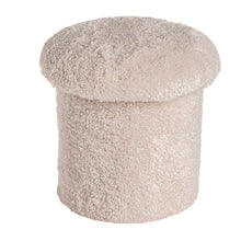 The Jonzac Footrest — vintage-modern pouffe in natural wool from Laiyahome