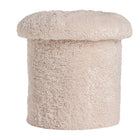 The Jonzac Footrest — vintage-modern pouffe in natural wool from Laiyahome