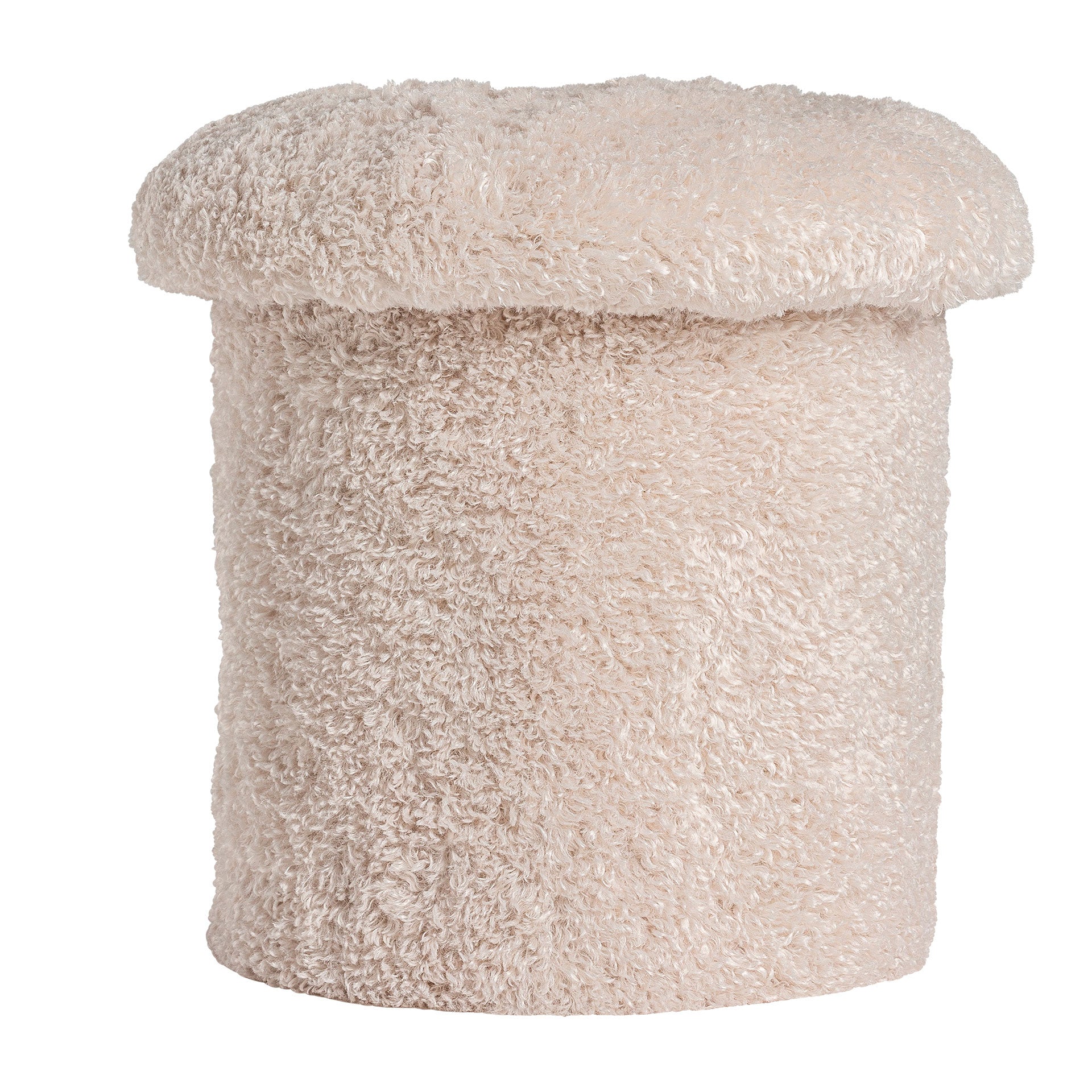The Jonzac Footrest — vintage-modern pouffe in natural wool from Laiyahome