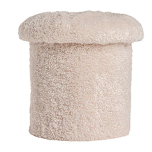 The Jonzac Footrest — vintage-modern pouffe in natural wool from Laiyahome