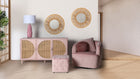The Bougue Footrest — Art Deco pouffe in high-performance polyester from Laiyahome
