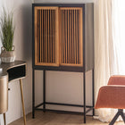 The Lomqui Wardrobe — contemporary cabinet in engineered wood with veneer finish from Laiyahome