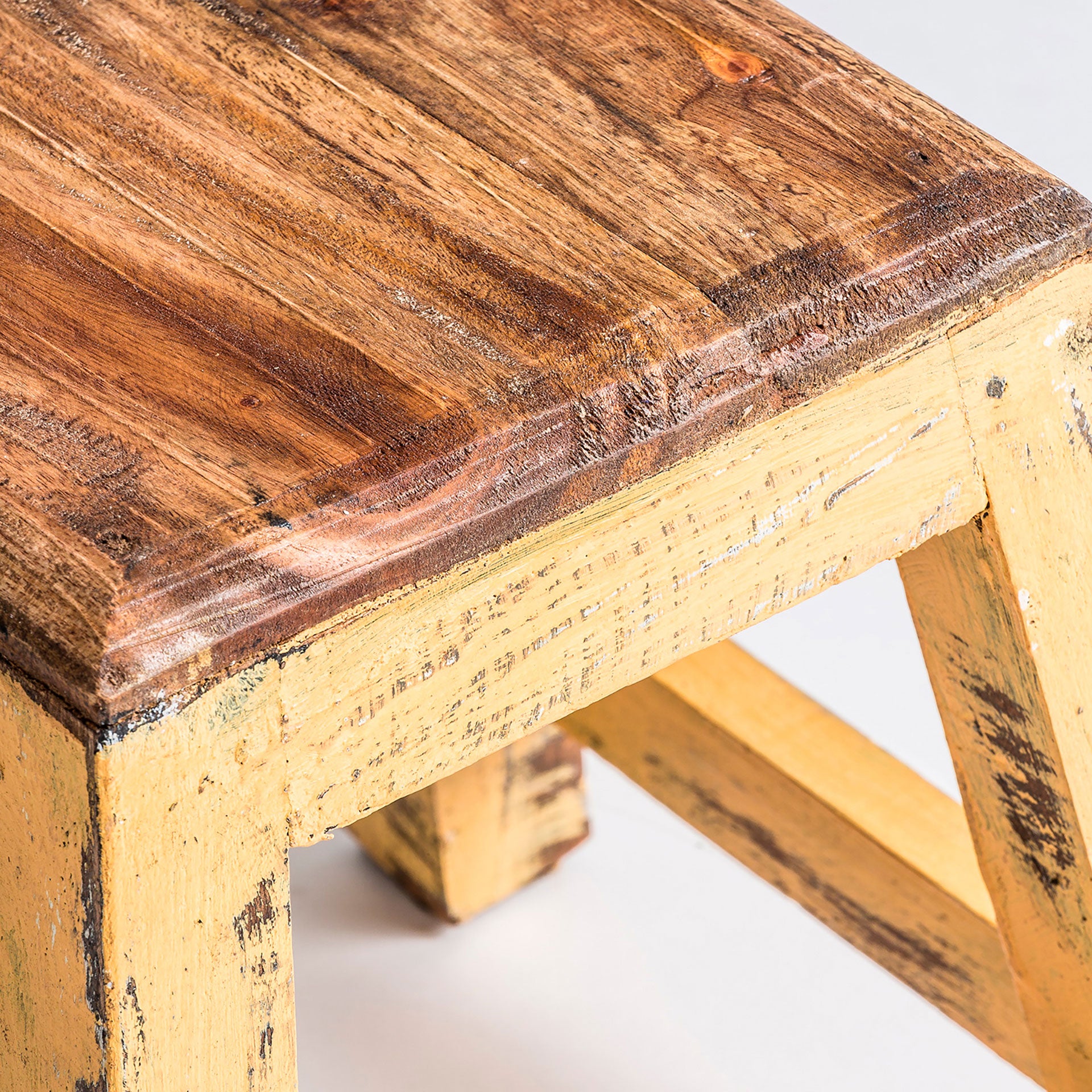 The Buzet Footrest — playful contemporary pouffe in mahogany wood from Laiyahome