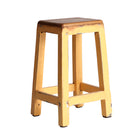 The Sauris Footrest — global-modern pouffe in mahogany wood from Laiyahome