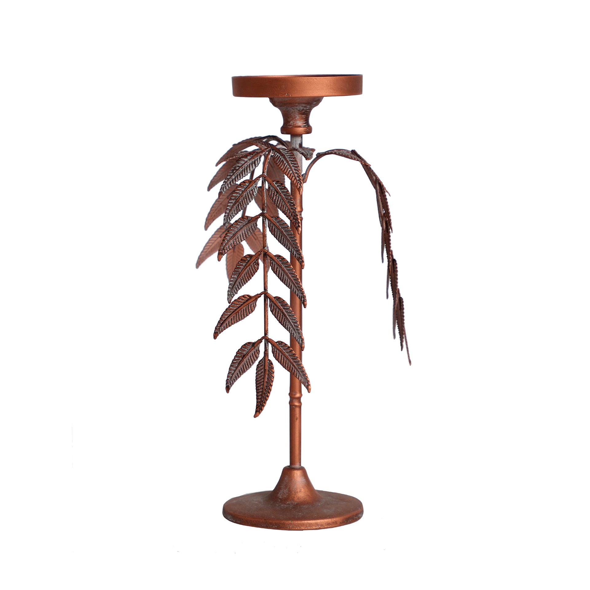 The Palmera Lucerna Candelabra — Art Deco candle holder in solid iron from Laiyahome