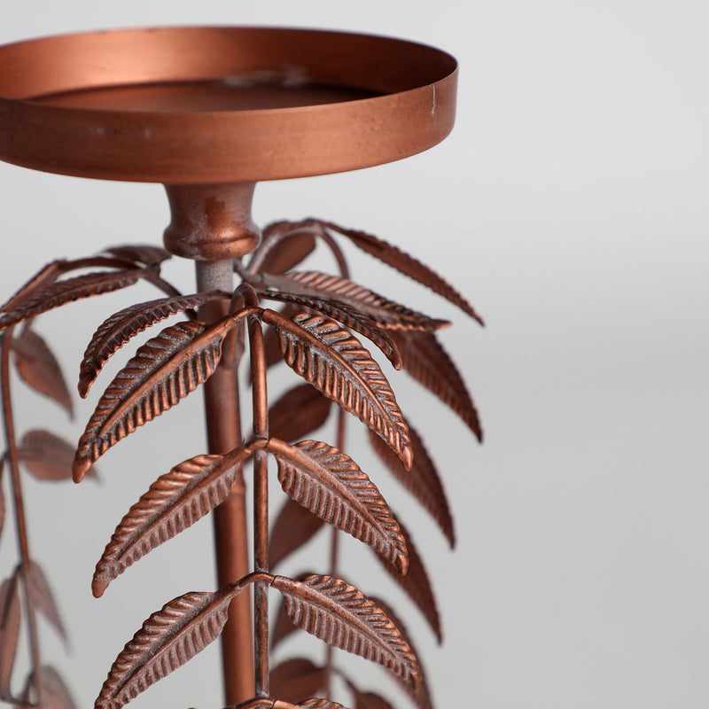 The Palmera Lucerna Candelabra — Art Deco candle holder in solid iron from Laiyahome