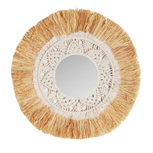 The Kasses Mirror — boho-modern mirror in natural raffia from Laiyahome