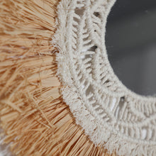 The Kasses Mirror — boho-modern mirror in natural raffia from Laiyahome