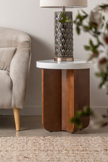 The Grandval Side Table — contemporary side table in engineered wood with veneer finish from Laiyahome