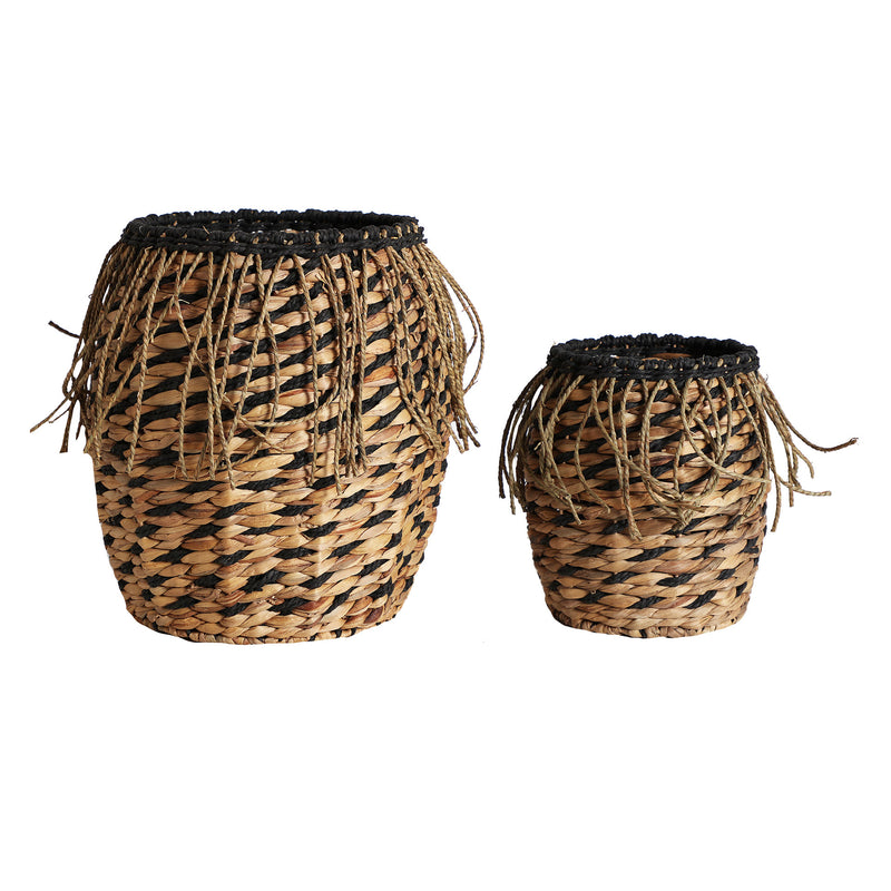 The Blair Clothes Basket (Set of 2) — boho-modern basket in woven natural fibre from Laiyahome