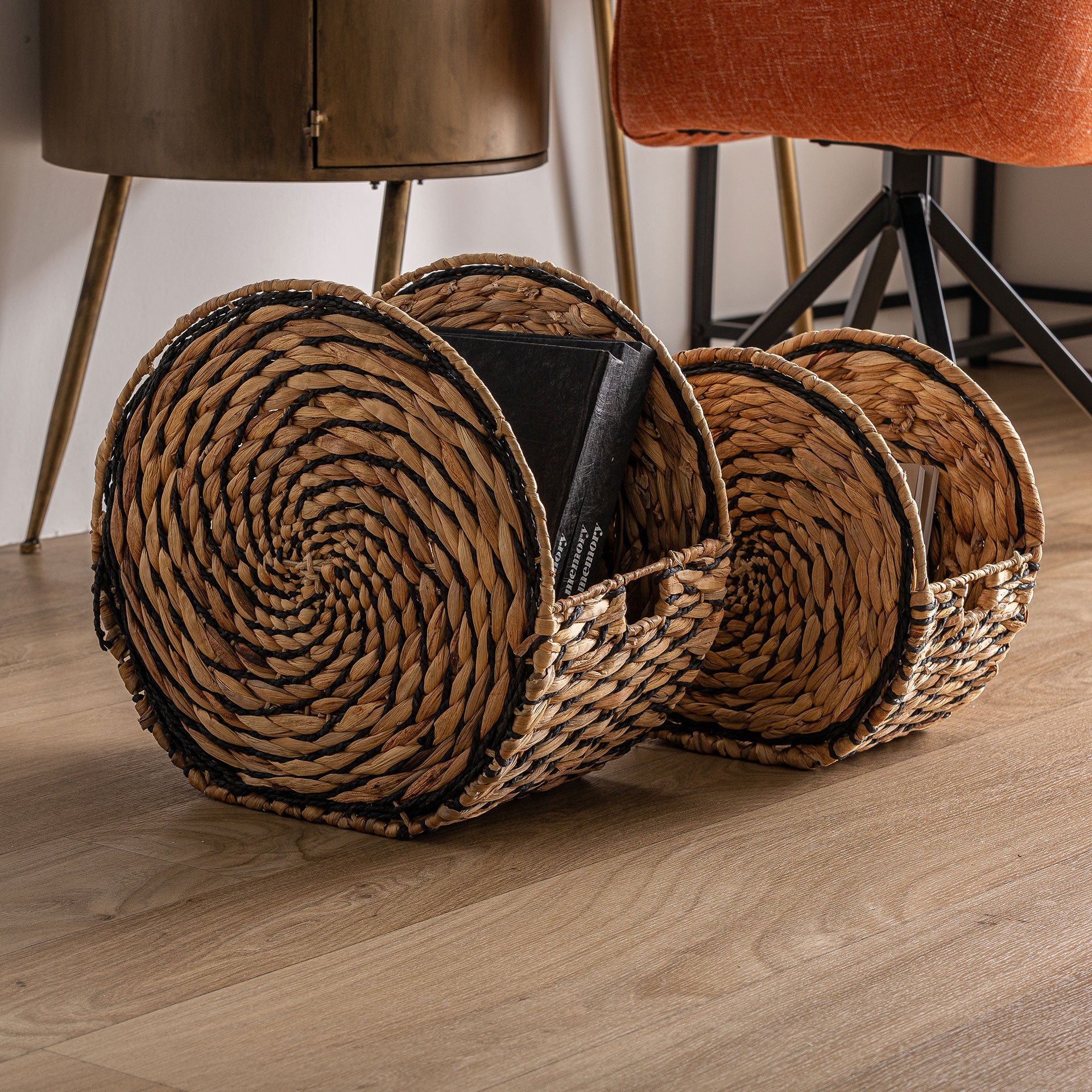 The Blair Clothes Basket (Set of 2) — boho-modern basket in woven natural fibre from Laiyahome