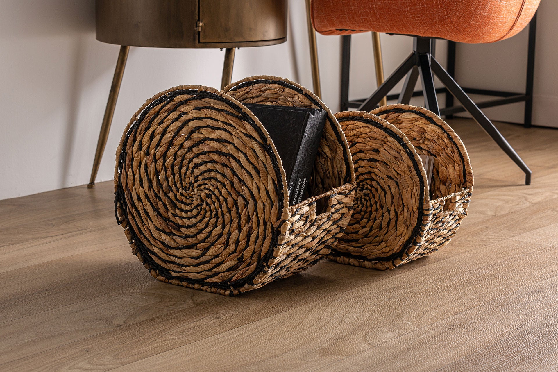 The Blair Clothes Basket (Set of 2) — boho-modern basket in woven natural fibre from Laiyahome