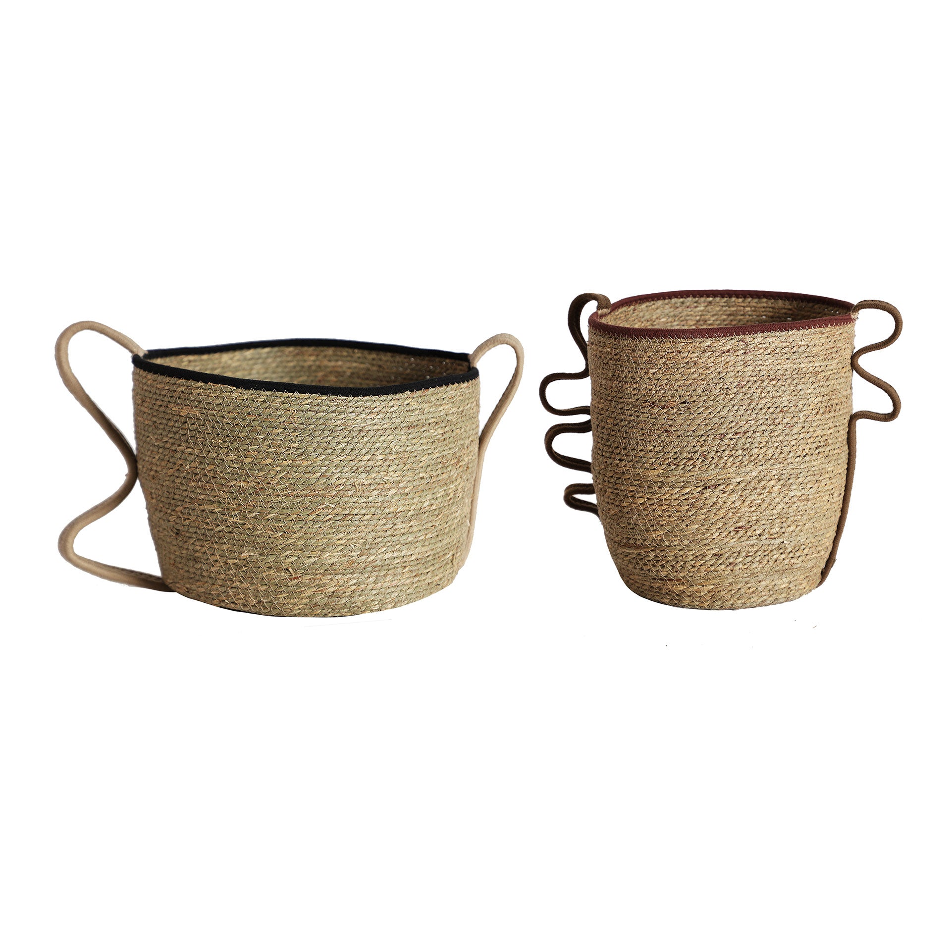 The Wica Clothes Basket (Set of 2) — boho-modern planter in woven natural fibre from Laiyahome