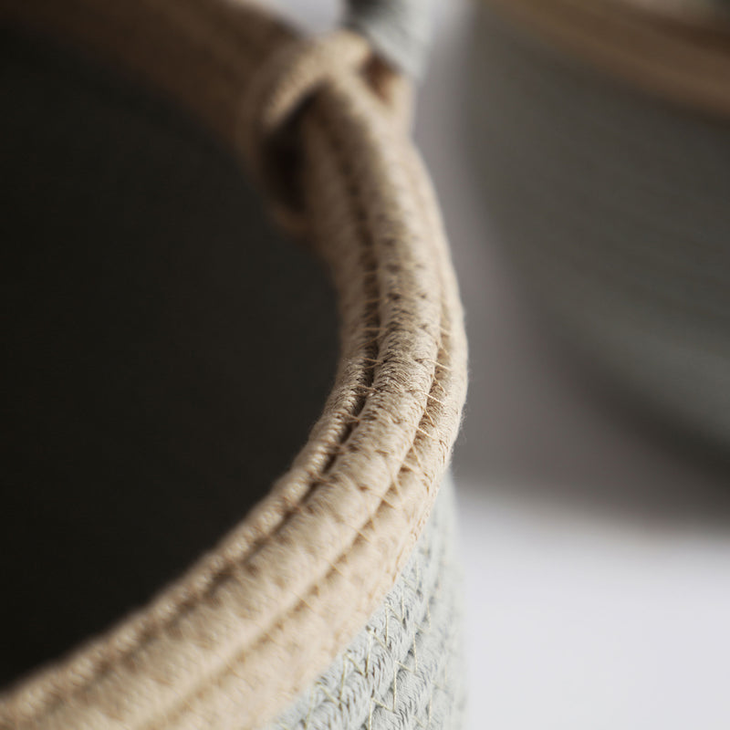 The Cleo Clothes Basket (Set of 2) — vintage-modern basket in natural cotton from Laiyahome
