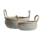 The Cleo Clothes Basket (Set of 2) — vintage-modern basket in natural cotton from Laiyahome
