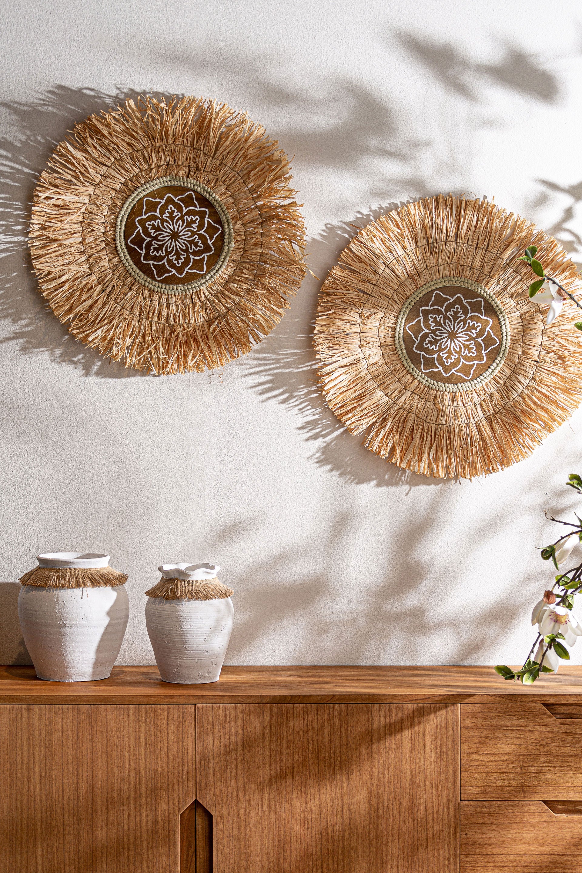The Kasses Wall Art — boho-modern wall textile in woven natural fibre from Laiyahome