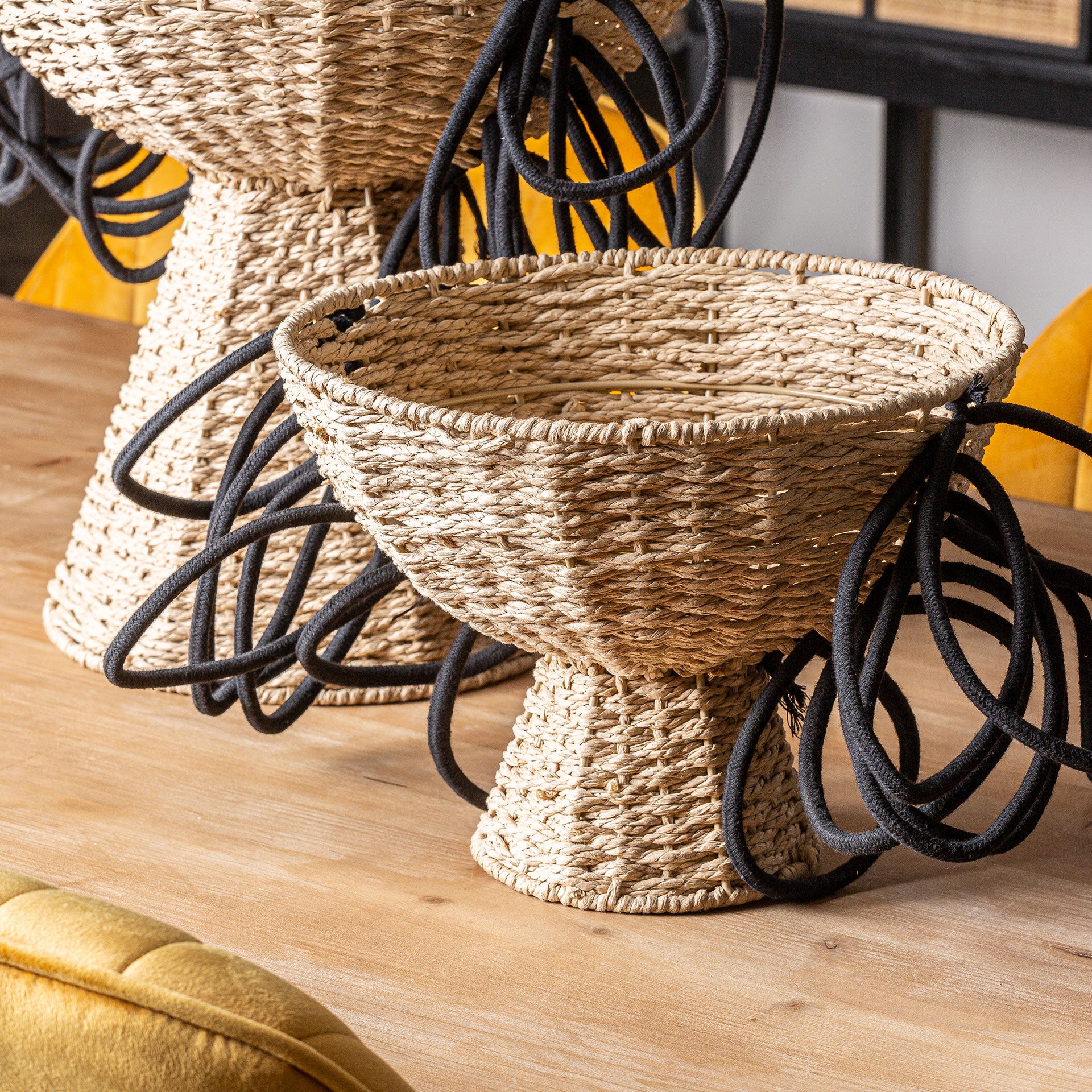 The Wica Clothes Basket (Set of 2) — boho-modern basket in woven natural fibre from Laiyahome