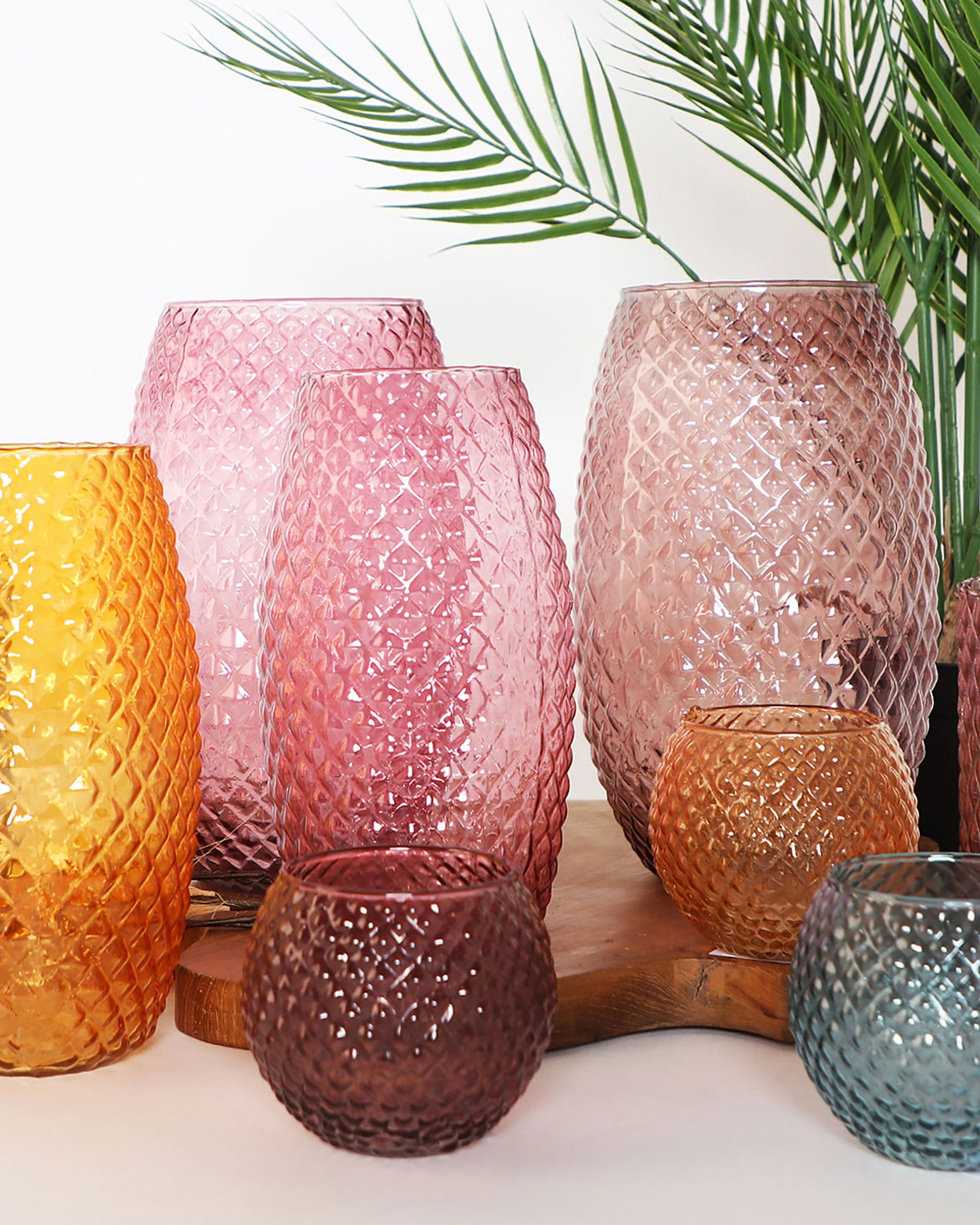The Juke Candle Holder (Set of 4) — playful contemporary candle holder in tempered glass from Laiyahome