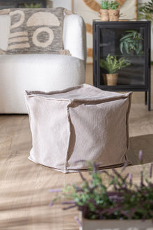 The Seia Footrest — vintage-modern pouffe in corduroy from Laiyahome