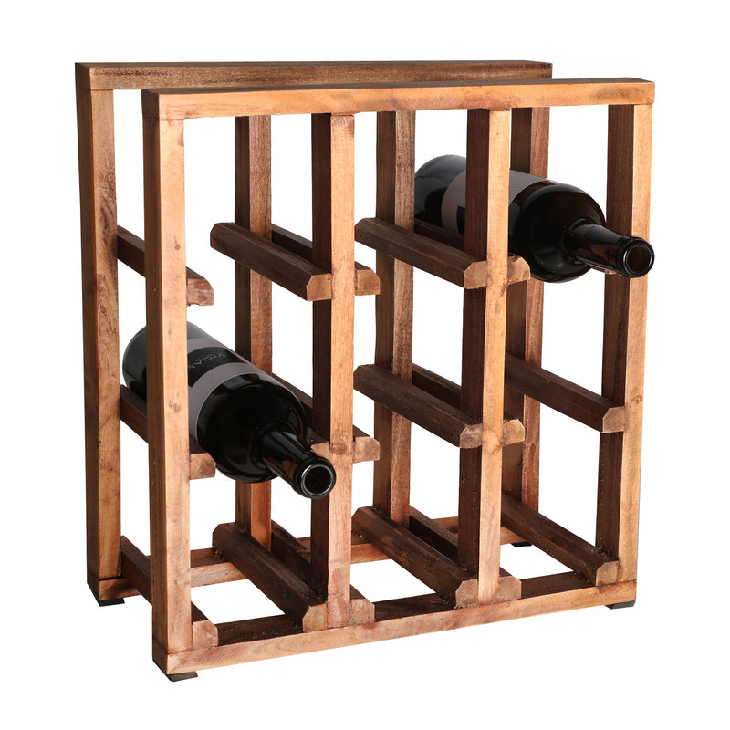 The Akviran Wine-rack — global-modern kitchen object in mahogany wood from Laiyahome