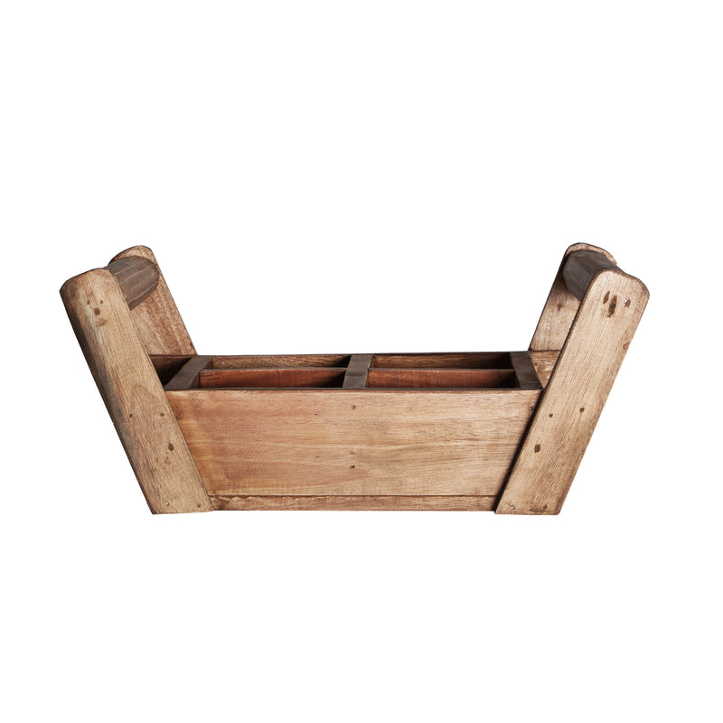 The Bandeja Akviran Plant Pot — global-modern planter in mahogany wood from Laiyahome
