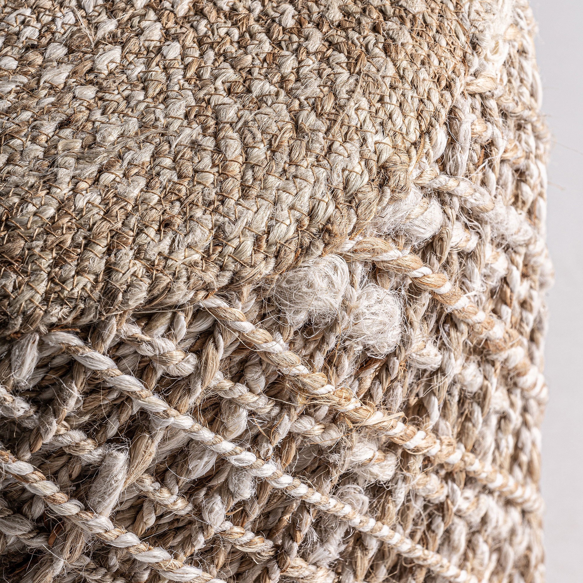 The Fedrene Footrest — boho-modern pouffe in natural jute from Laiyahome