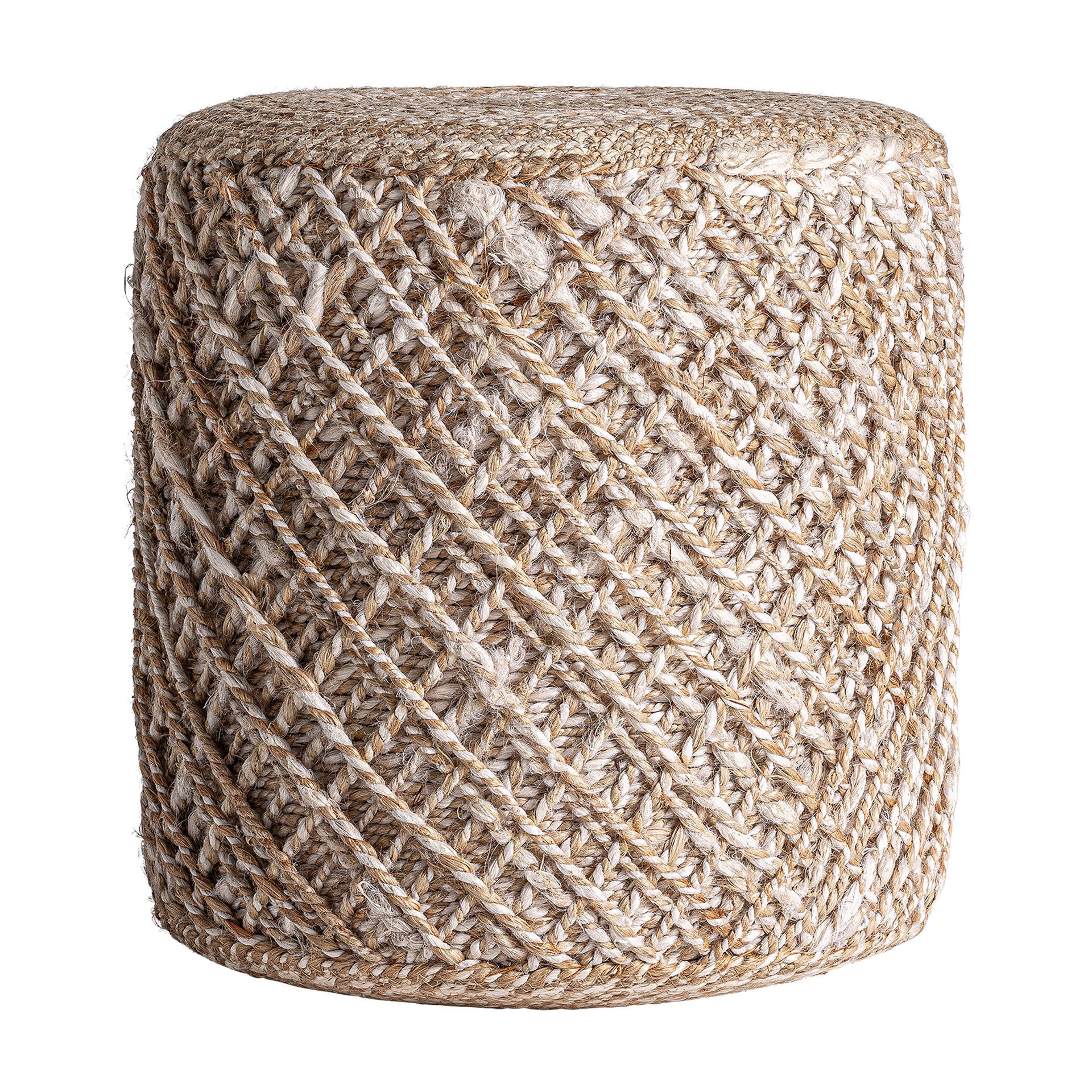 The Fedrene Footrest — boho-modern pouffe in natural jute from Laiyahome