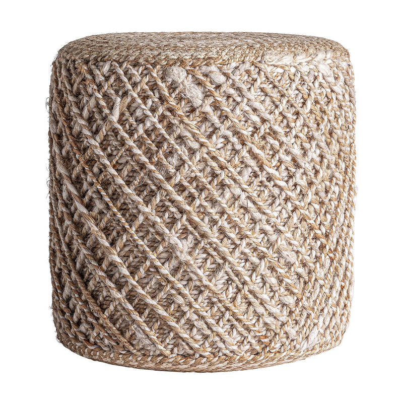 The Fedrene Footrest — boho-modern pouffe in natural jute from Laiyahome