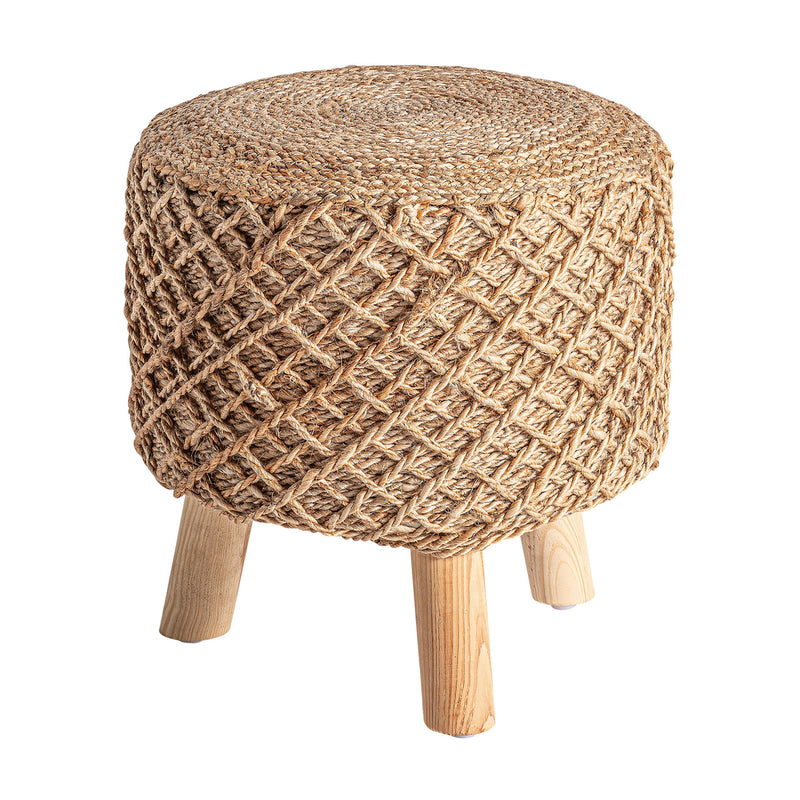 The Gildeon Footrest — boho-modern pouffe in natural jute from Laiyahome