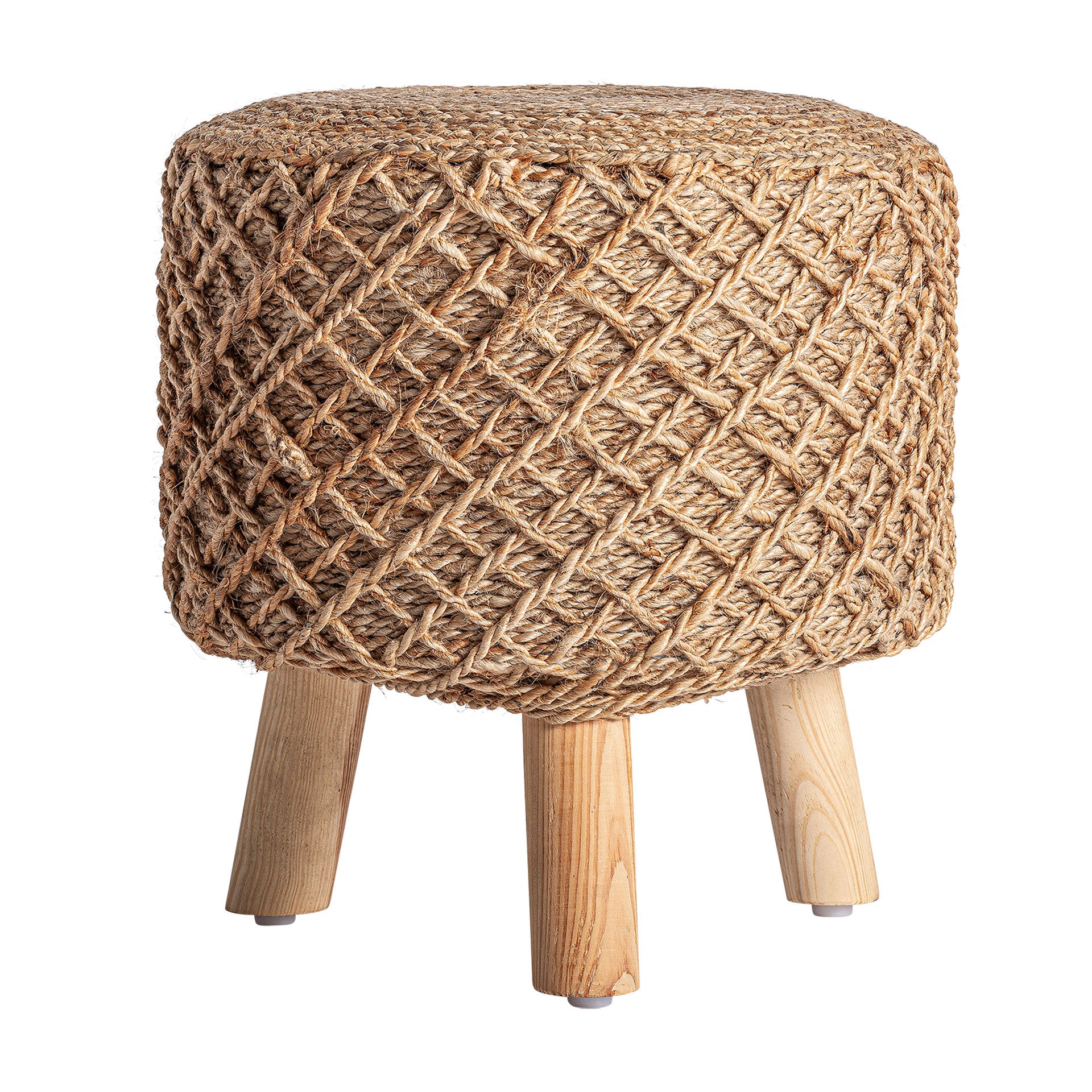 The Gildeon Footrest — boho-modern pouffe in natural jute from Laiyahome