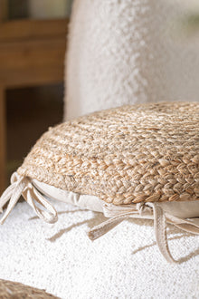 The Thiesi Cushion — boho-modern cushion in natural jute from Laiyahome