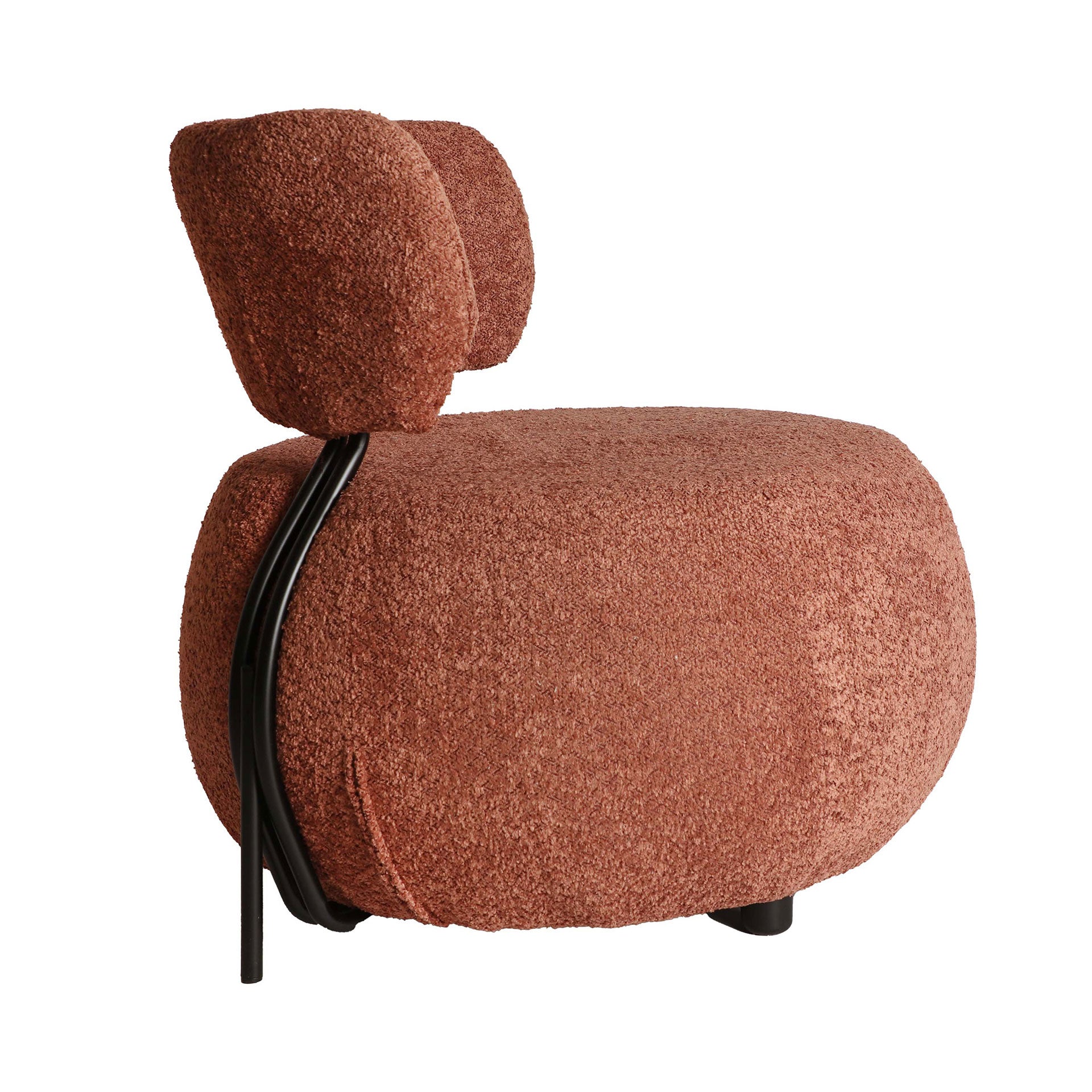BOUCLÉ VALENCE ARMCHAIR in a modern interior setting