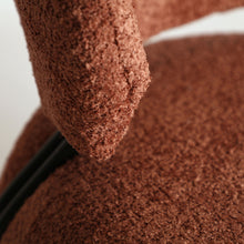 BOUCLÉ VALENCE ARMCHAIR in a modern interior setting