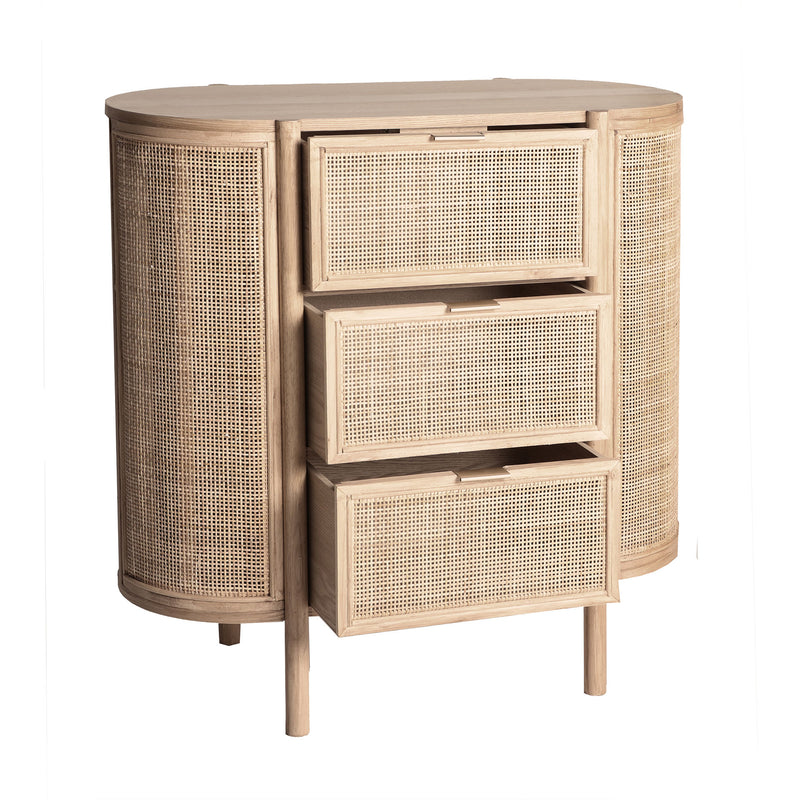 The Ikla Chest Of Drawers — Scandinavian chest of drawers in engineered wood with veneer finish from Laiyahome