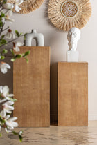 The Lecco Pedestal (Set of 2) — colonial-modern side table in solid fir wood from Laiyahome