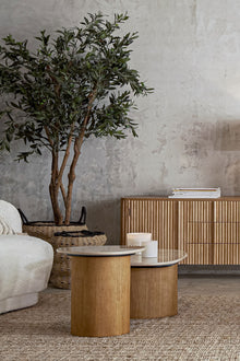 The Lorach Side Table — Art Deco side table in natural marble from Laiyahome