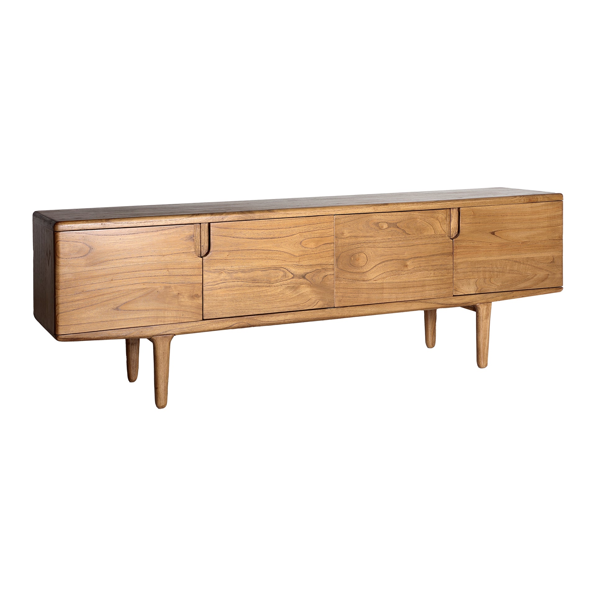 The Slough Tv Stand — Scandinavian media console in solid mindi wood from Laiyahome