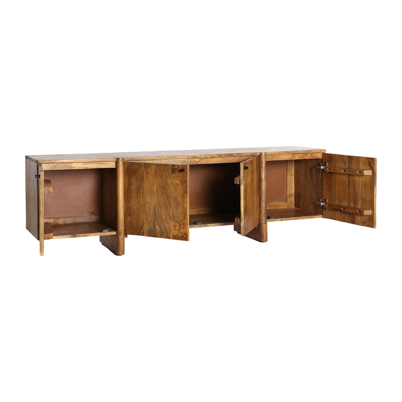 The Koigi Tv Stand — Scandinavian media console in solid mango wood from Laiyahome