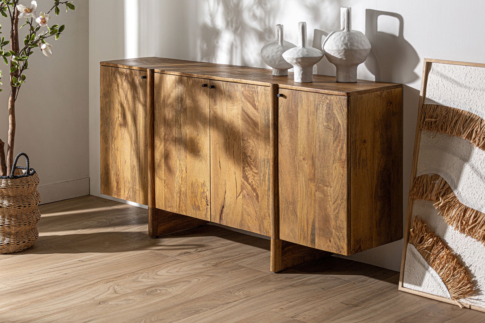 The Koigi Sideboard — Scandinavian sideboard in solid mango wood from Laiyahome