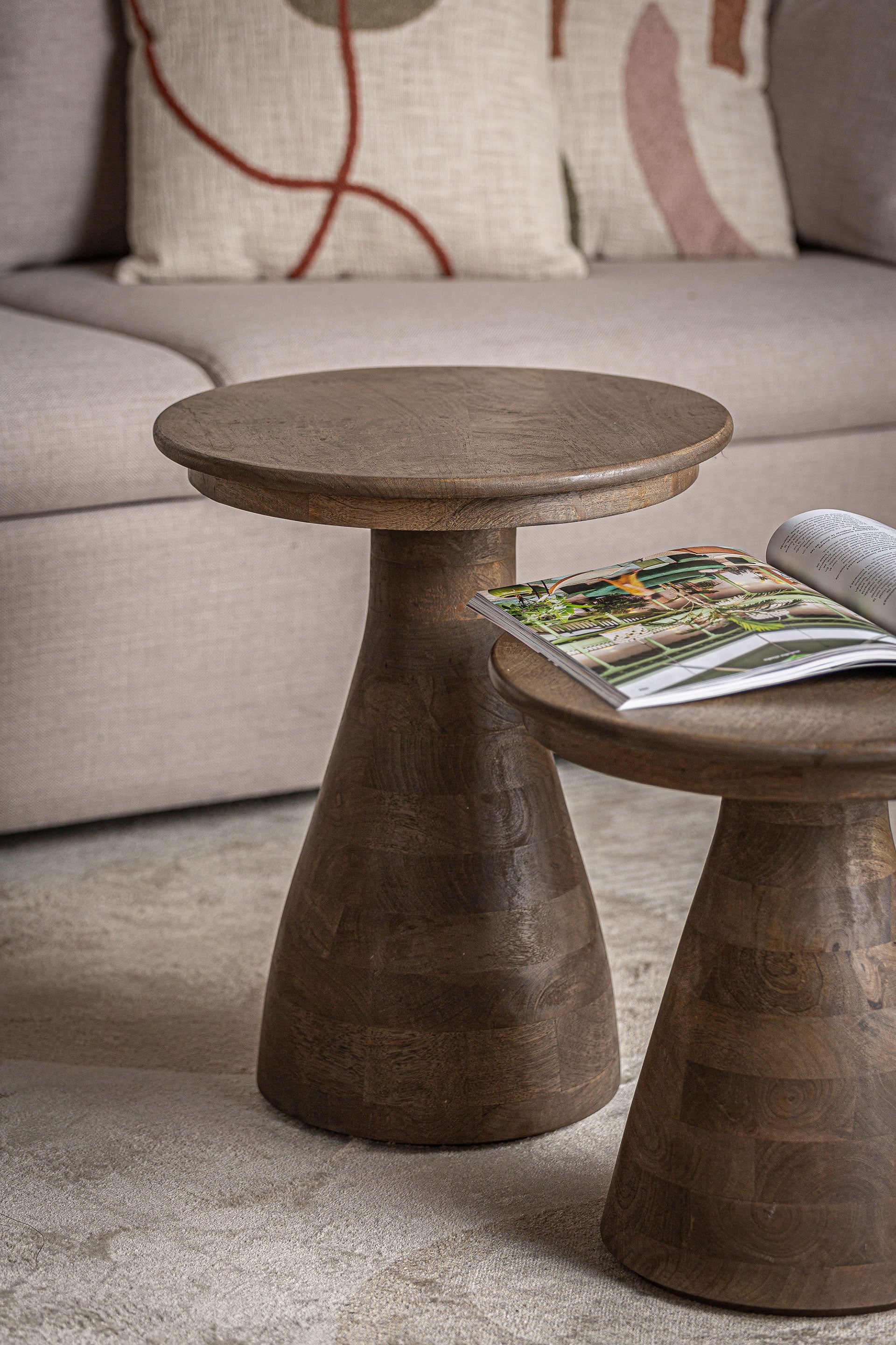 The Takala Side Table — contemporary side table in solid mango wood from Laiyahome