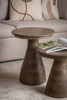 The Takala Side Table — contemporary side table in solid mango wood from Laiyahome