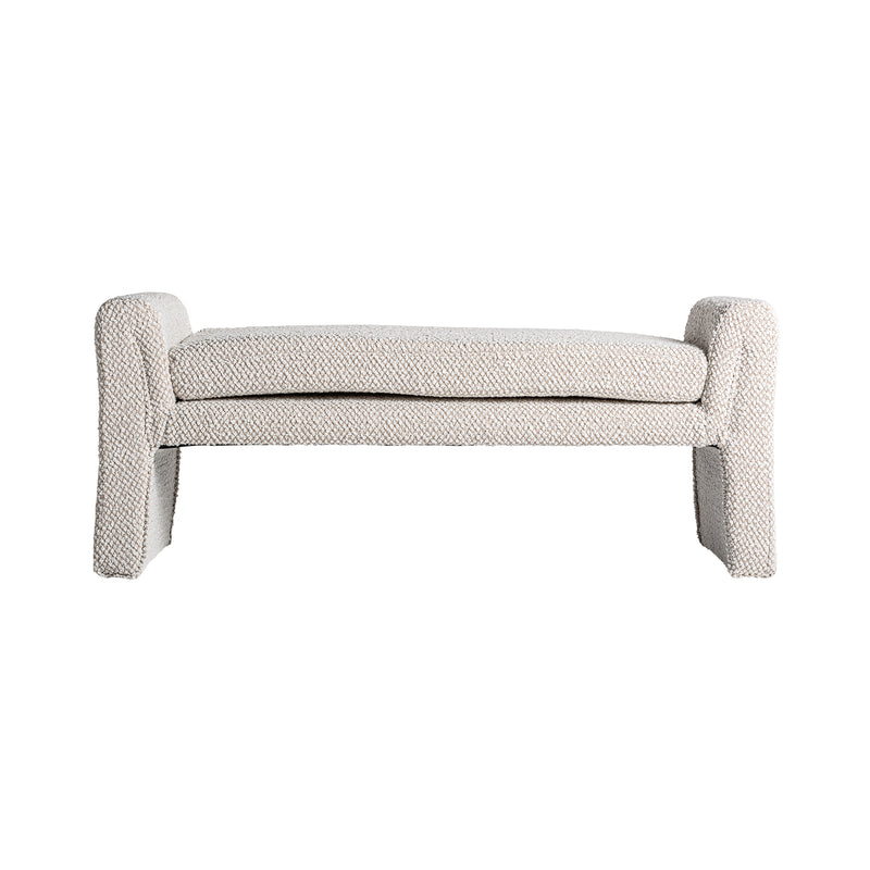 The Izegem Bench — Art Deco bedside furniture in bouclé cotton from Laiyahome